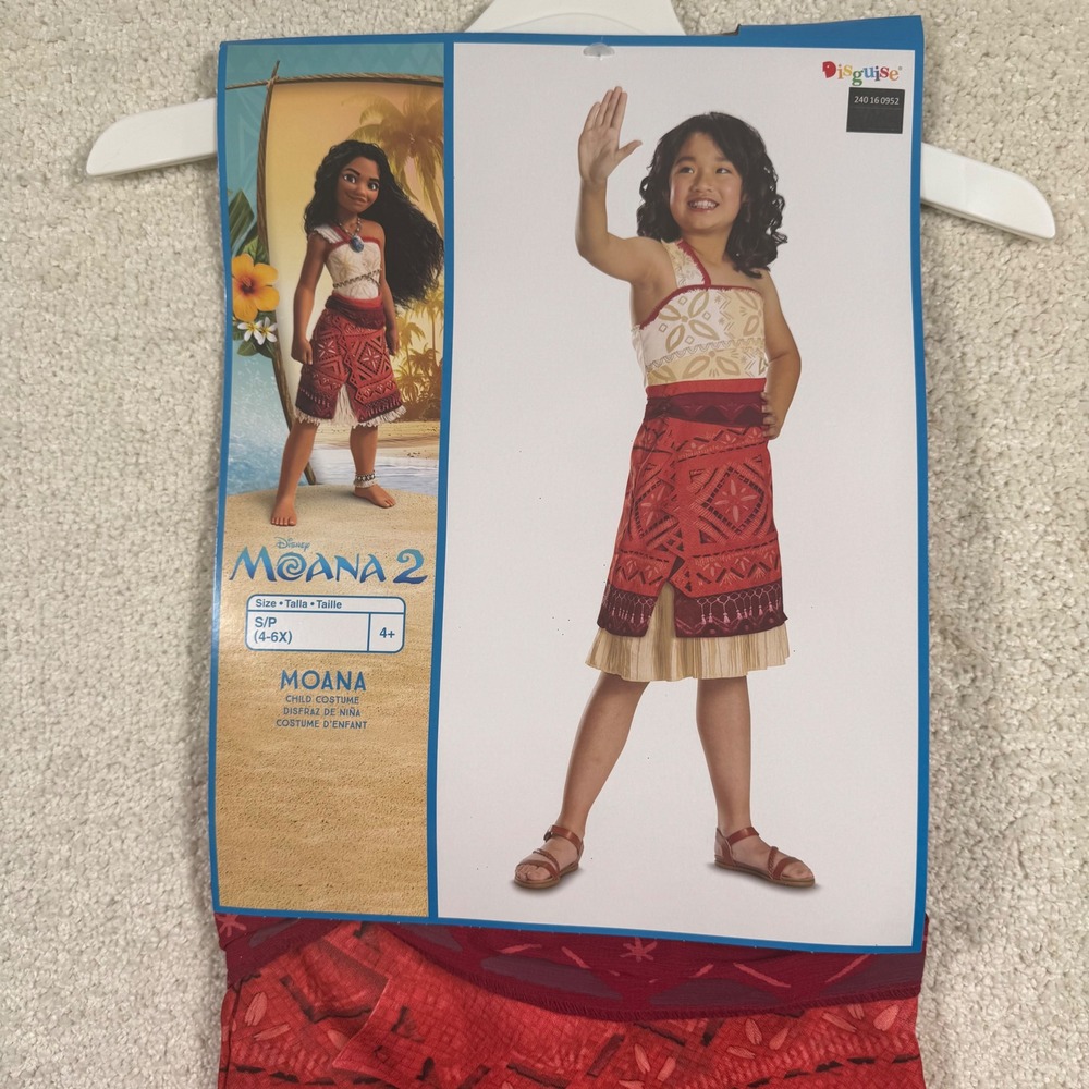 Disguise Disney Moana 2 Child Costume Size S 4-6X Girls